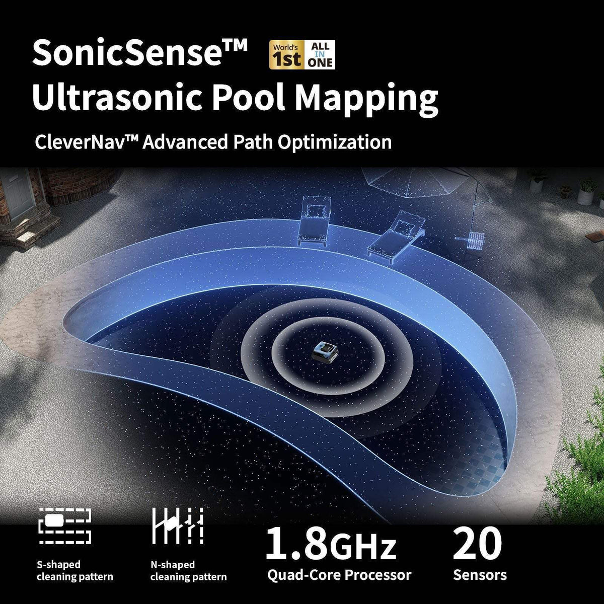 Aquasense PRO Kabelloser Poolroboter – WLAN